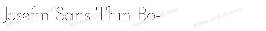 Josefin Sans Thin Bo字体转换